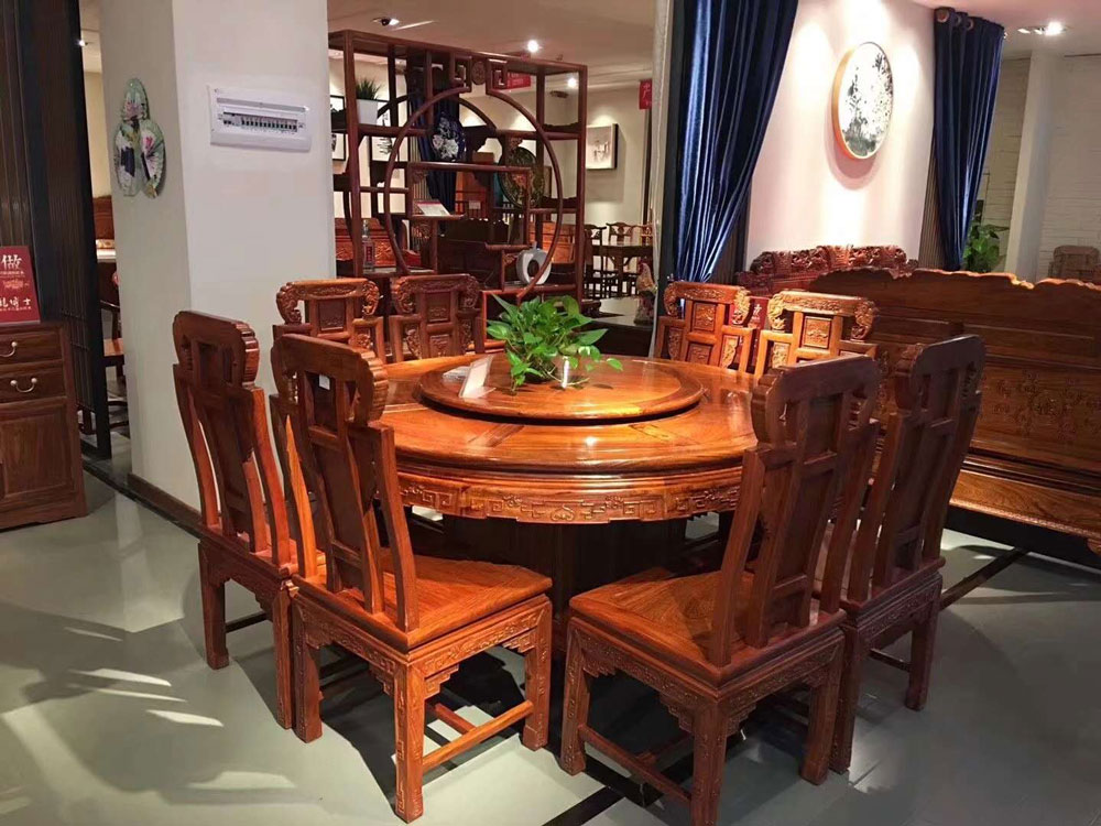 红木圆桌餐台